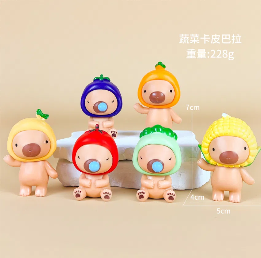 Capybara figurine vegetable Capybara 6 types