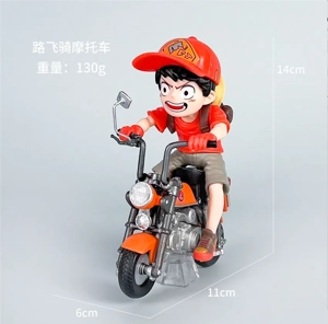 One Piece Figure Luffy Riding Motorcycle