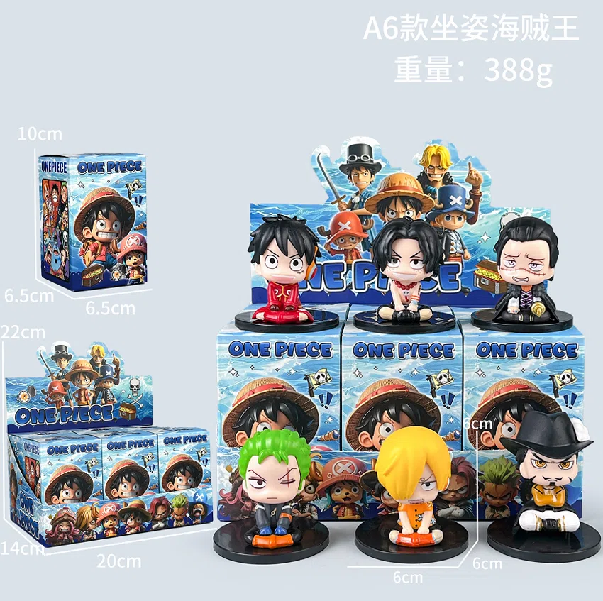 One Piece Figurine Sitting One Piece C Style 6 Pieces