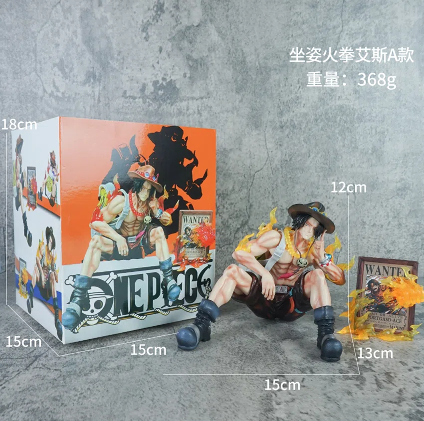 One Piece Figurine Sitting Fire Fist Ace A Version