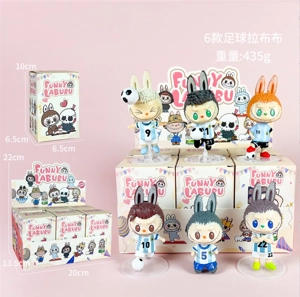 Labubu Figurine Soccer Labubu 6 Pieces
