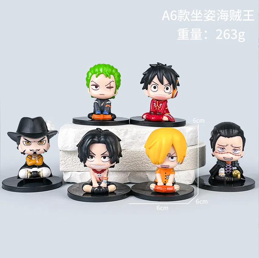 One Piece Figurine Sitting One Piece C Style 6 Pieces