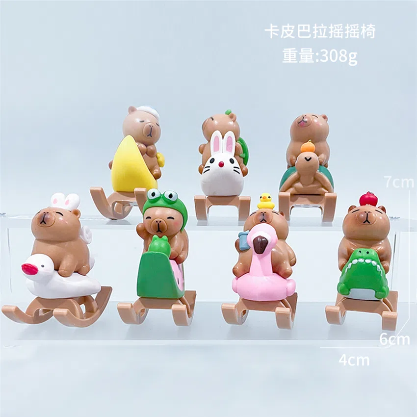 7 types of Capybara figure rocking chairs