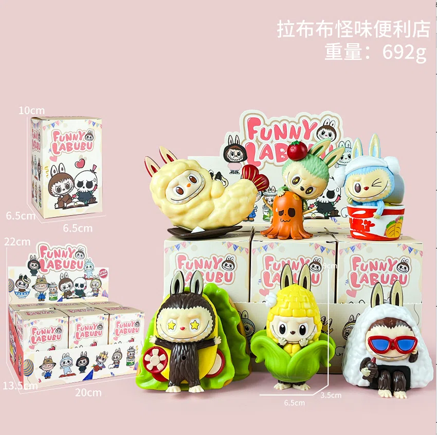 Labubu Figurine Weird Convenience Store 6 Pieces