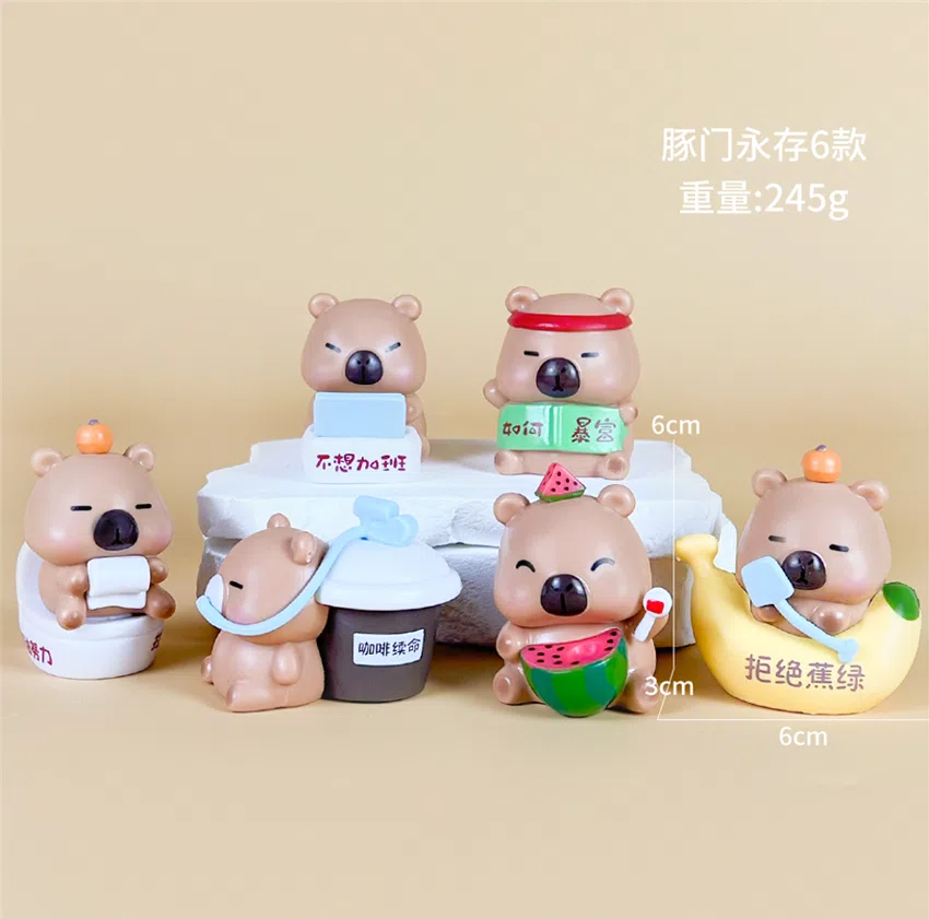 Capybara figure pig door is forever 6 models