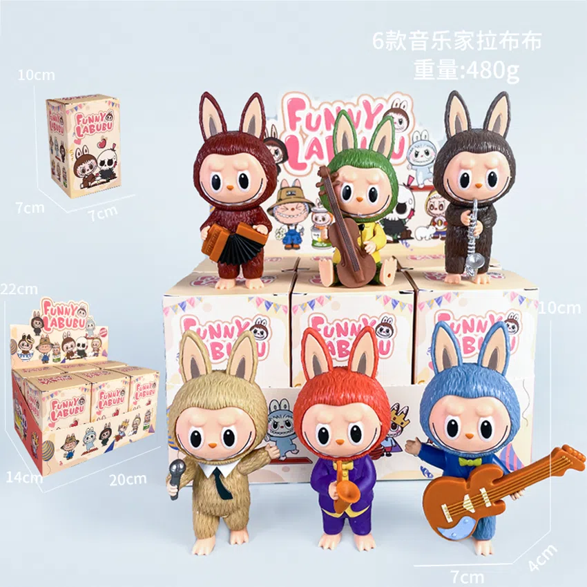 Labubu Figurine Musician Labubu 6 Pieces