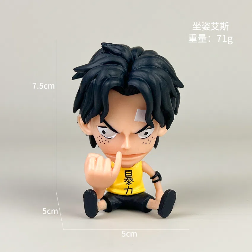 One Piece Chibi Sitting Ace Figurine