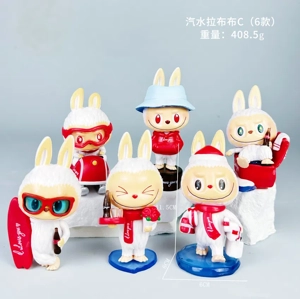Labubu Figurine Soda Labubu C Version 6 Pieces