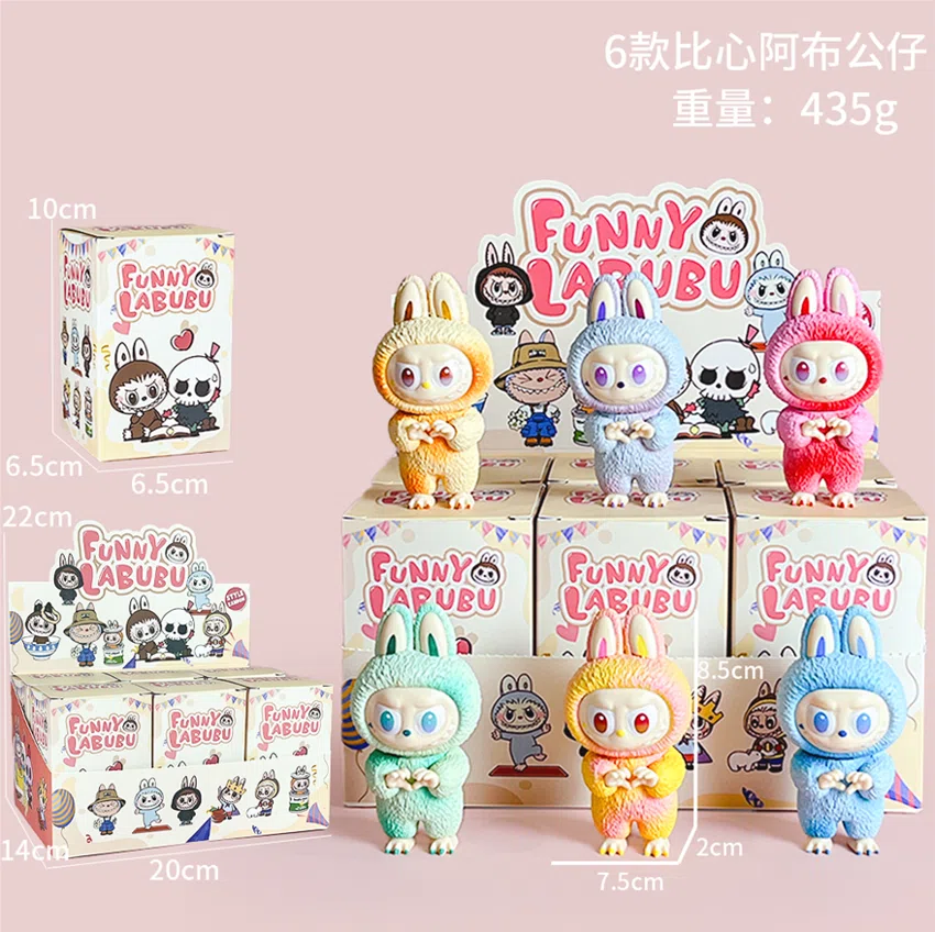 Labubu Figurine Riding Motorcycle 4 Pieces