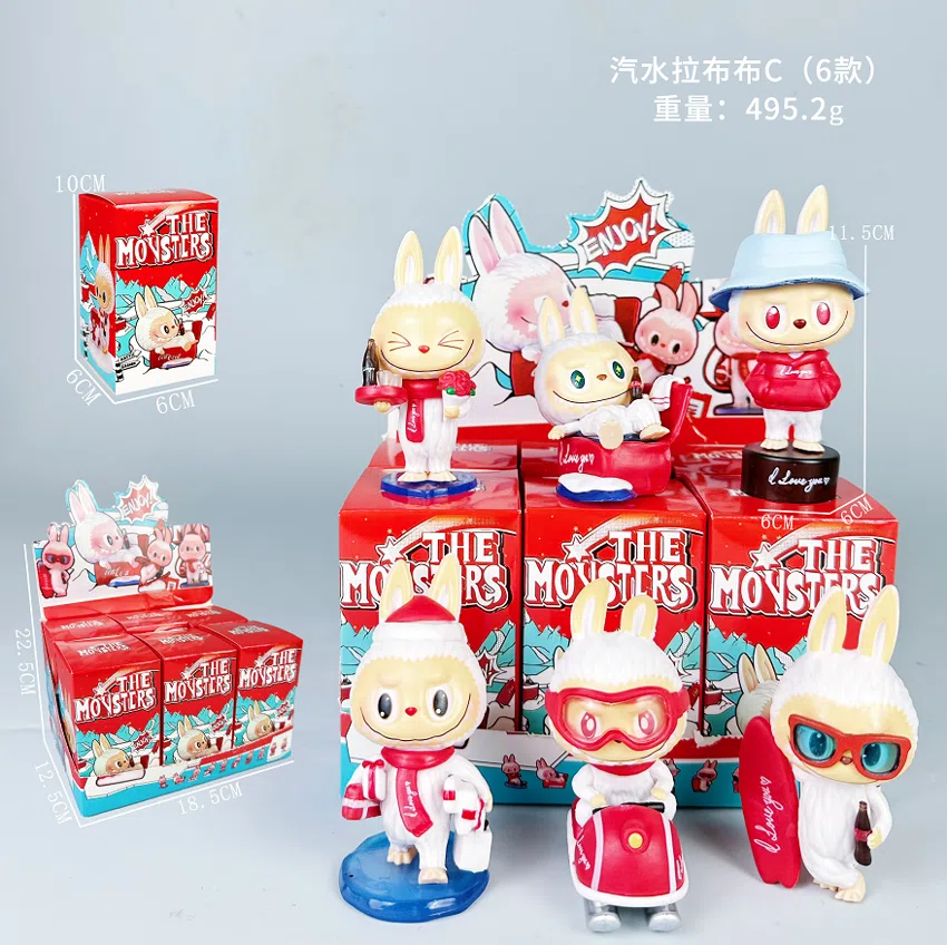 Labubu Figurine Soda Labubu C Version 6 Pieces