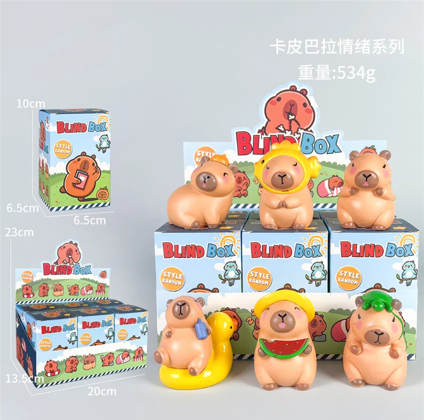 Capybara figure emotion series 6 models
