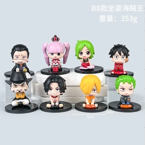 One Piece Figurine Sitting One Piece C Style 8 Pieces