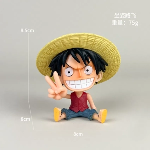 One Piece Chibi Sitting Luffy Figurine