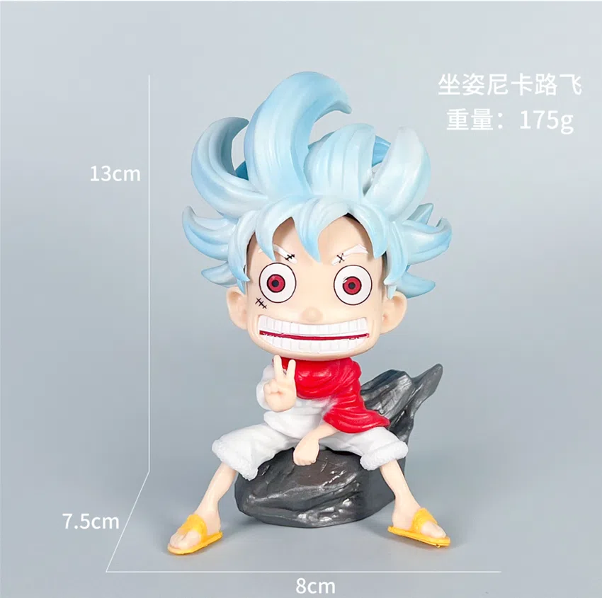 One Piece Figure Sitting Nika Luffy Red Outfit