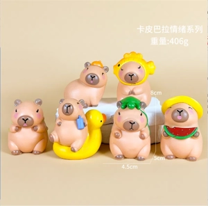 Capybara figure emotion series 6 models