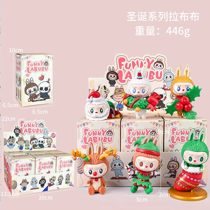 Labubu Figurine Christmas Labubu 6 Pieces