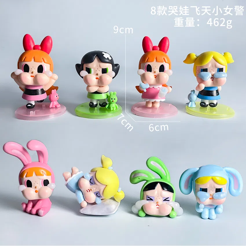 Flying Girl Figurine Crying Doll Flying Little Girl 8 Pieces