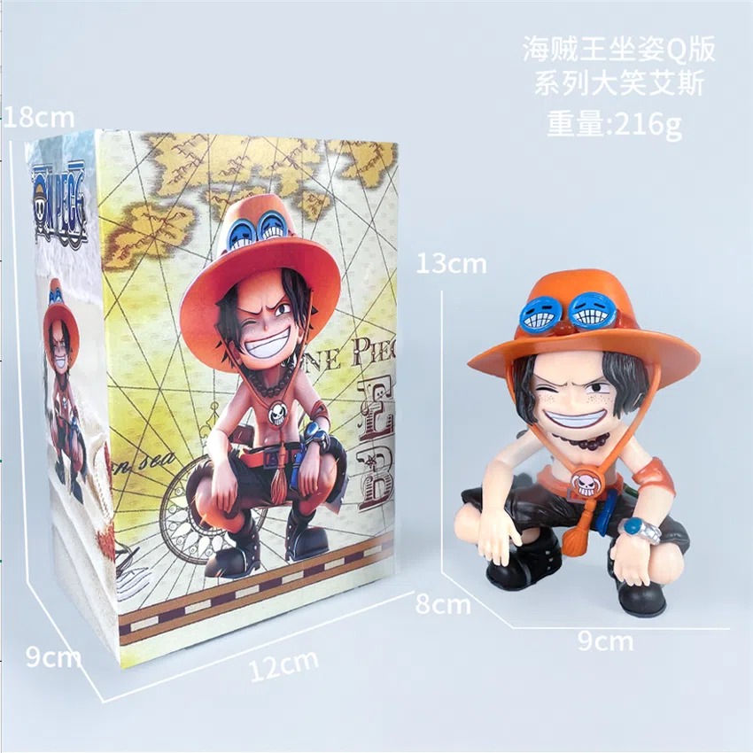 One Piece Figure Sitting Q Version Series Laughing Ace