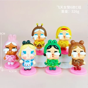 Flying Girl Figurine Standing C Set 6 Pieces