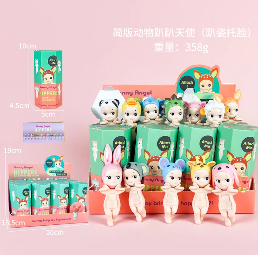 12 models of angel simplified animal face support series figures