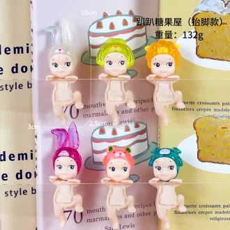 Papang Angel Lying Foot-Lifting Candy House Series Figurines 6 Pieces [Premium Version]