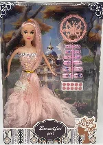 11.5-inch full-bodied long ponytail evening dress fashionable Barbie doll with bracelet nail DIY series 11.5-inch Barbie princess doll Barbie set long-haired princess