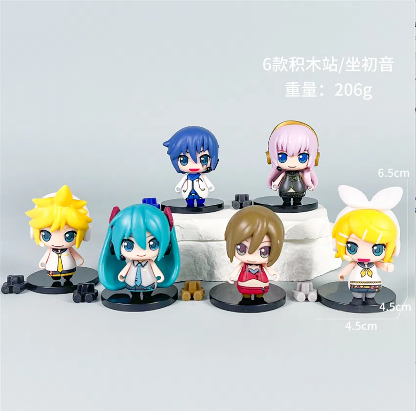 Hatsune Miku Figurine Q-Version Building Blocks Hatsune Miku 6 Styles