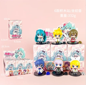 Hatsune Miku Figurine Q-Version Building Blocks Hatsune Miku 6 Styles