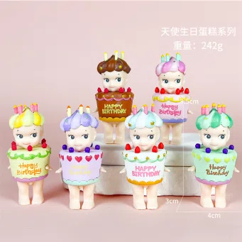 Papang Angel Birthday Cake Series Figurines 6 Pieces [Premium Version]