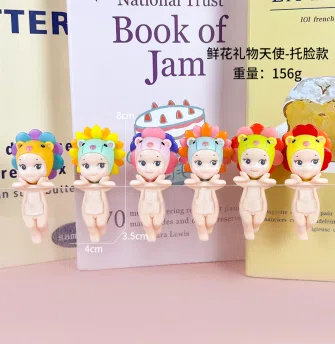 Pampam Angel Flower Gift Face-Support Series Figurines 6 pieces
