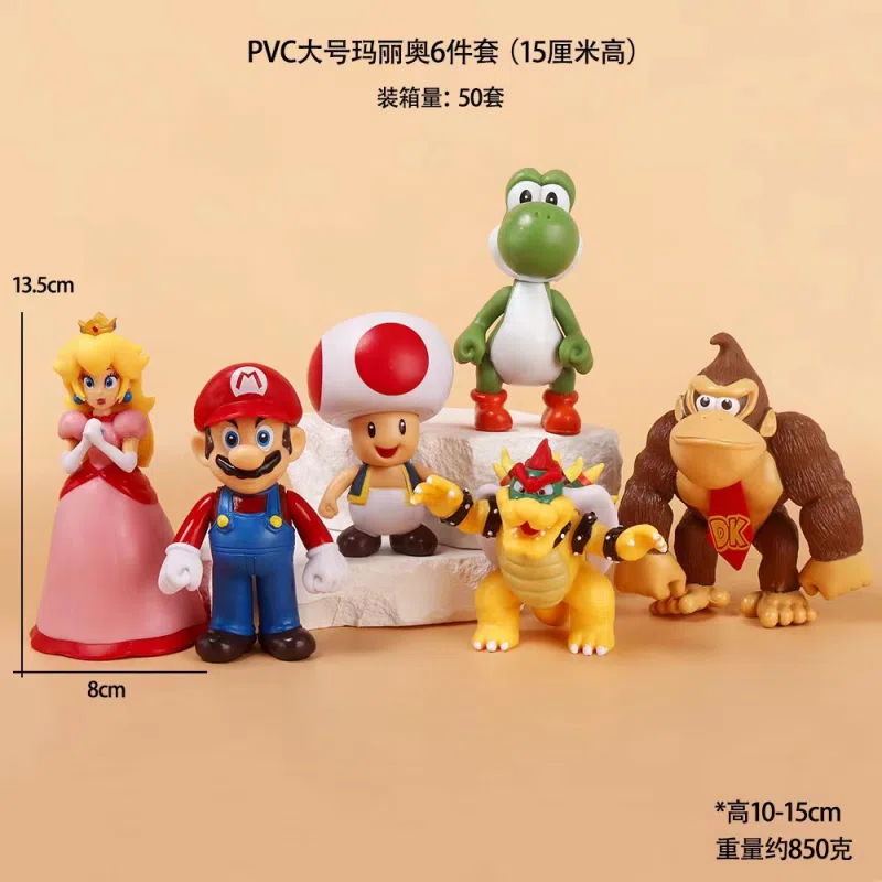 Second-generation large Mario figurines, 6 types
