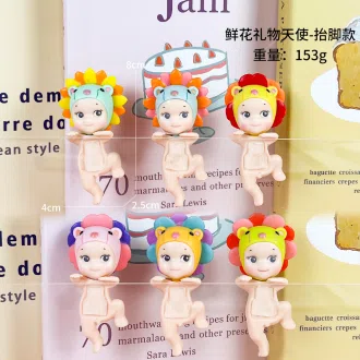 Pampam Angel Flower Gift Leg-Lift Series Figurines 6 pieces