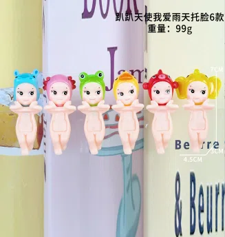 Pampam Angel Face-Support I Love Rainy Days Series Figurines 6 pieces