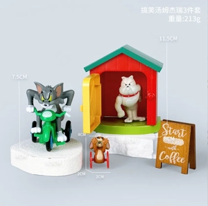 Tom and Jerry Figurines Funny Tom & Jerry 3-piece Set