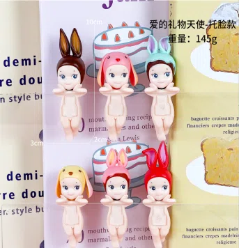 Pampam Angel Love Angel Face-Support Series Figurines 6 pieces