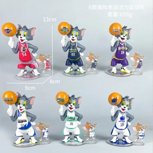 Tom and Jerry Figurines Energetic Basketball Team 6 types