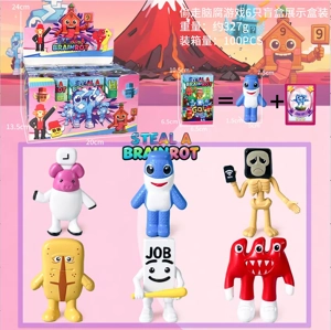 Brain-Rot Agent Figurines Blind Box with Cards 6 Types