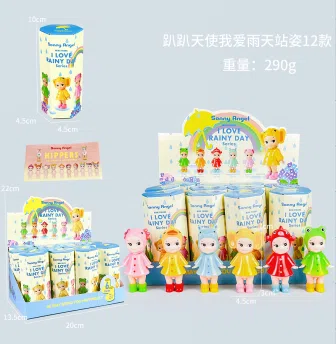 Papi Angel Standing Pose I Love Rainy Days Figurine Series 12 Pieces