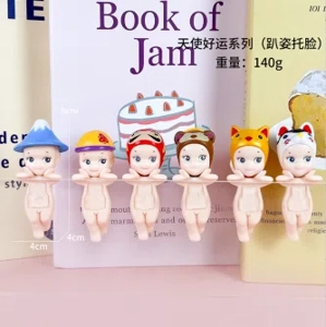 Pampam Angel Good Luck Face-Support Series Figurines 6 pieces