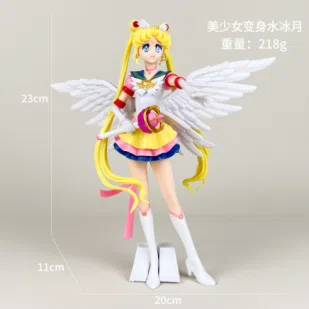 Beautiful Girl Transforming Sailor Moon Figurine