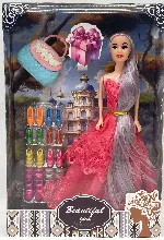11.5-inch full-bodied long ponytail fashion Barbie doll with fashion bags and shoes series 11.5-inch Barbie princess doll Barbie set long-haired princess Barbie accessories