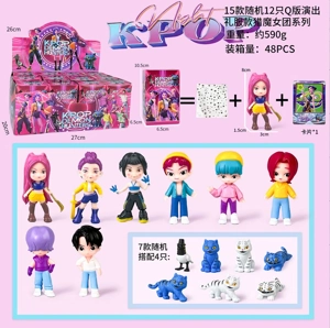 Demon Hunting Girl Squad Figure Chibi Boys and Girls Performance Costume Blind Box 12 Pieces