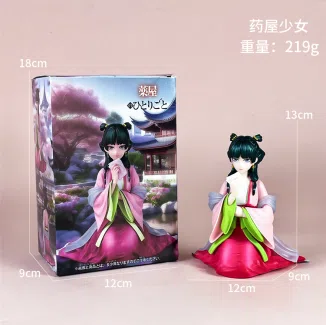 Medicine Shop Girl Figurine, Medicine Girl Whispering Hanfu Cat