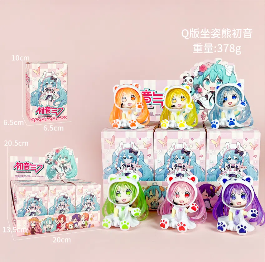 Hatsune Miku Figurine Q-Version Sitting Bear Hatsune Miku 6 Styles