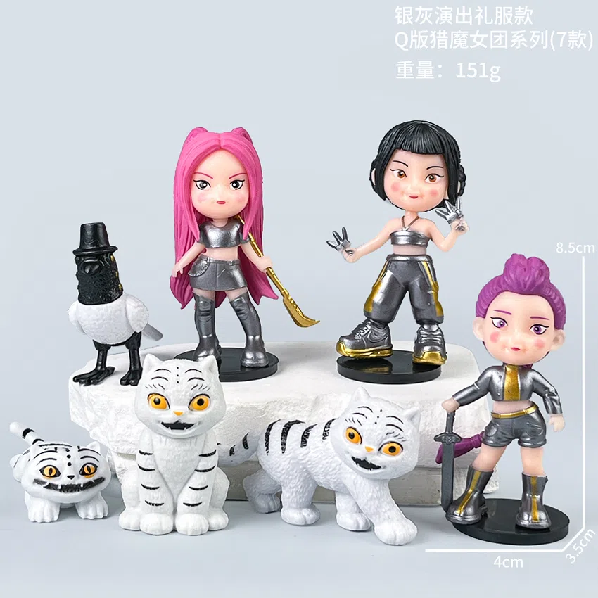 The Witch Hunt Troupe figure Q version silver gray performance costume 7 models