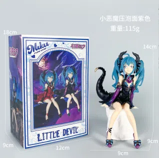 Little Devil Figure Compressing Instant Noodles Purple