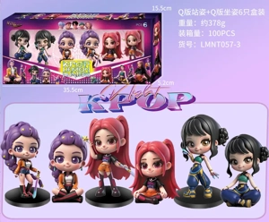 Demon Hunting Girl Squad Figure Chibi Sitting and Standing Window Box 6 Types