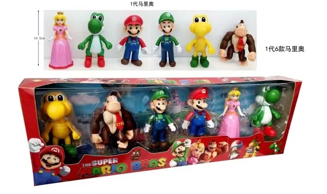 First-generation Mario figurines, 6 types