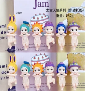 Paw Paw Angel Lying Space Universe Series Figurine 12 Pieces