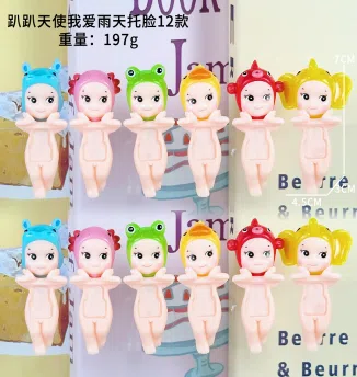 Pampam Angel Face-Support I Love Rainy Days Series Figurines 12 pieces